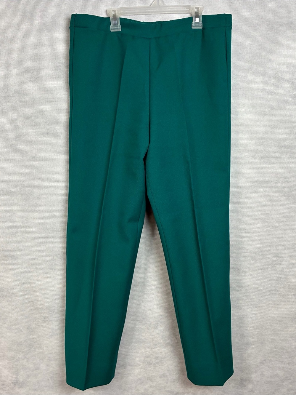 Donnkenny Womens Sz 10 Dress Pants Green Elastic Waist Vtg 70s Straight Leg